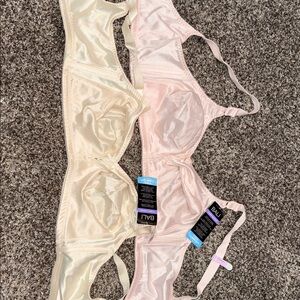 Bali Women’s Satin Support Bra Duo - Pink & Cream